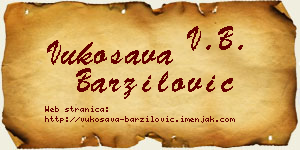 Vukosava Barzilović vizit kartica